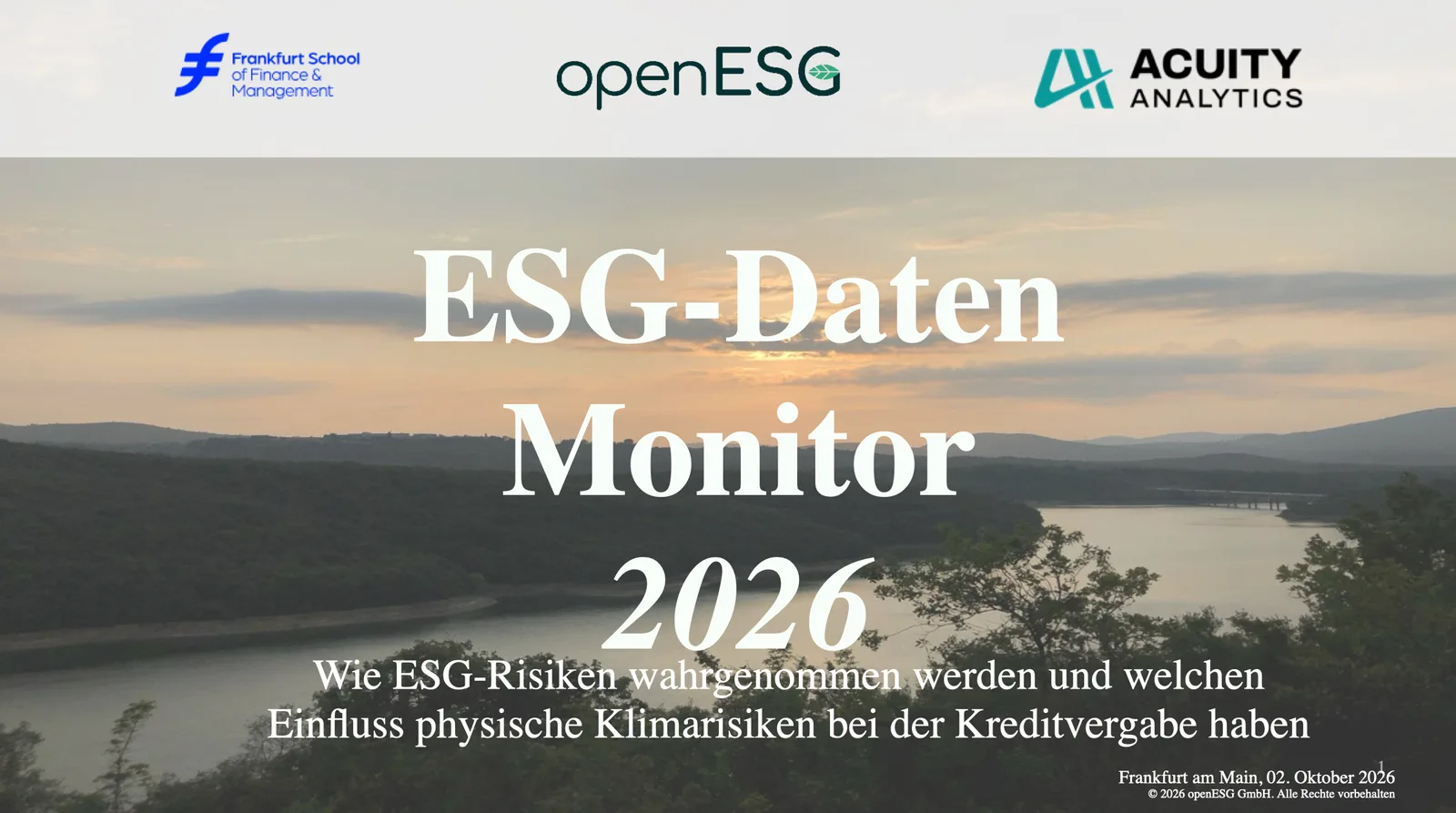 Deckblatt der Studie ESG-Daten Monitor 2026